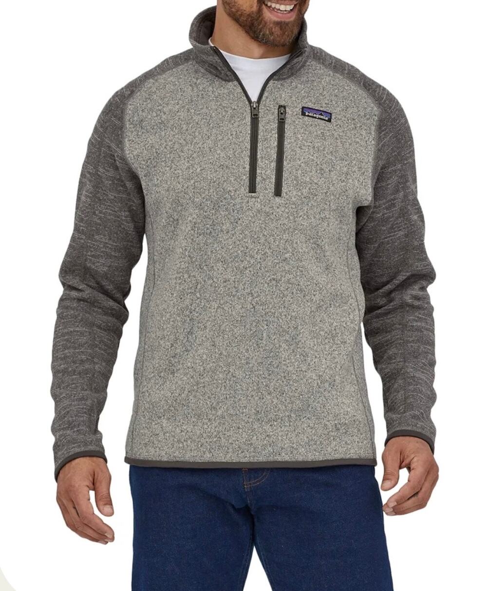 Patagonia - 1/4 Zip Fleece - Nickel w/Forge Grey / Small